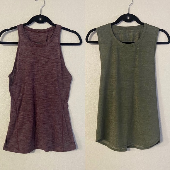 lululemon athletica Tops - Lululemon BUNDLE Fall Colors Active Tanks! Size medium